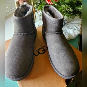 COPY - UGG Classic Mini II Boot, Grey, Size 9, New In Box